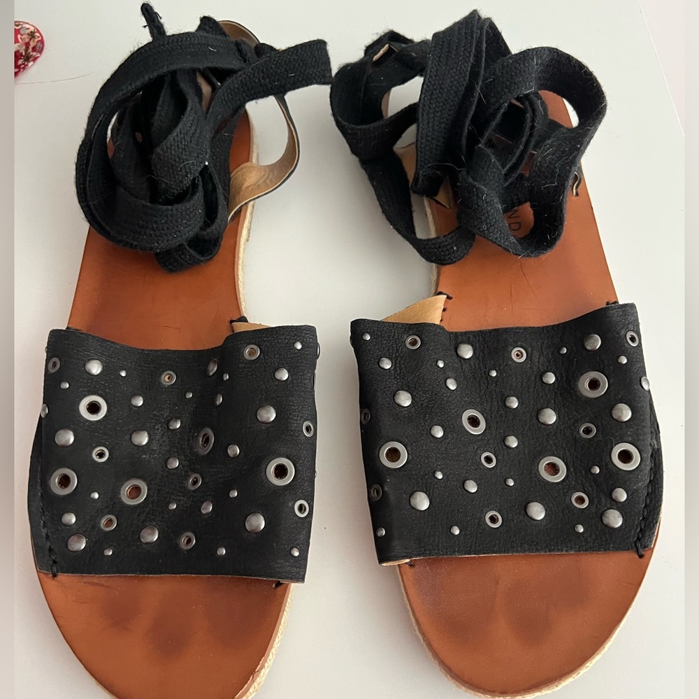 Lucky Brand lace up espadrille sandals